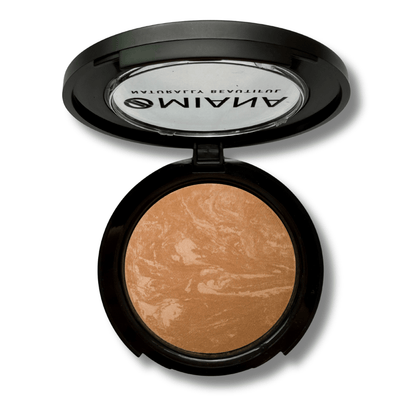 Omiana Natural Cosmetics Foundation Caramel Adaptive Pressed Powder Foundation - Titanium Dioxide-Free, & More!