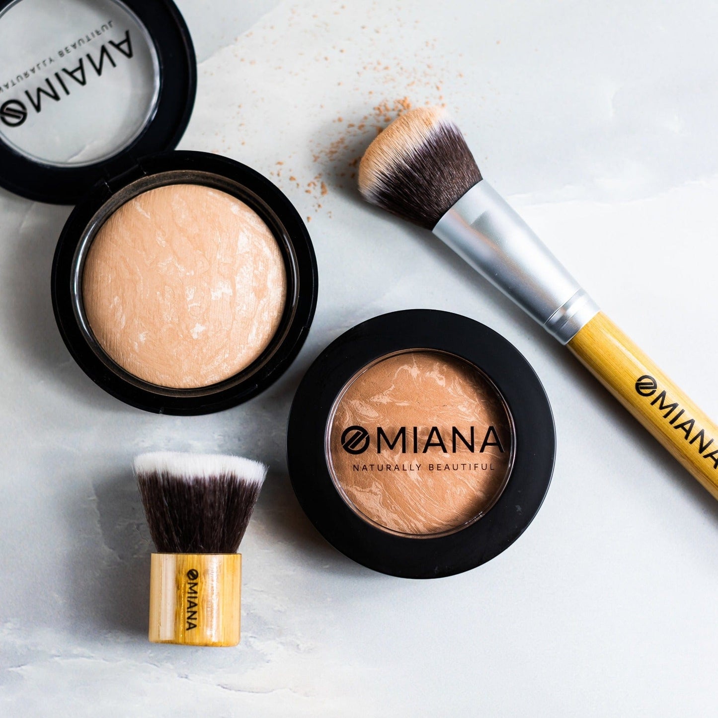 Omiana Natural Cosmetics Foundation Adaptive Pressed Powder Foundation - Titanium Dioxide-Free, & More!